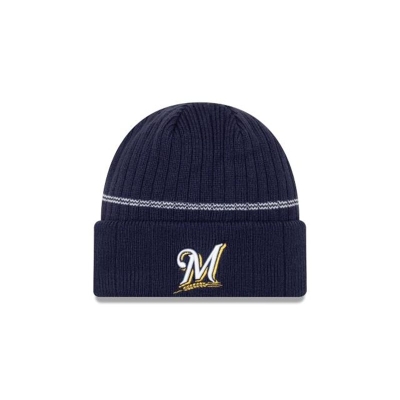 Blue Milwaukee Brewers Hat - New Era MLB Sport Knit Beanie USA3427815